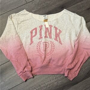 Victoria's Secret PINK Ombre Sweater - Cream and Pink
